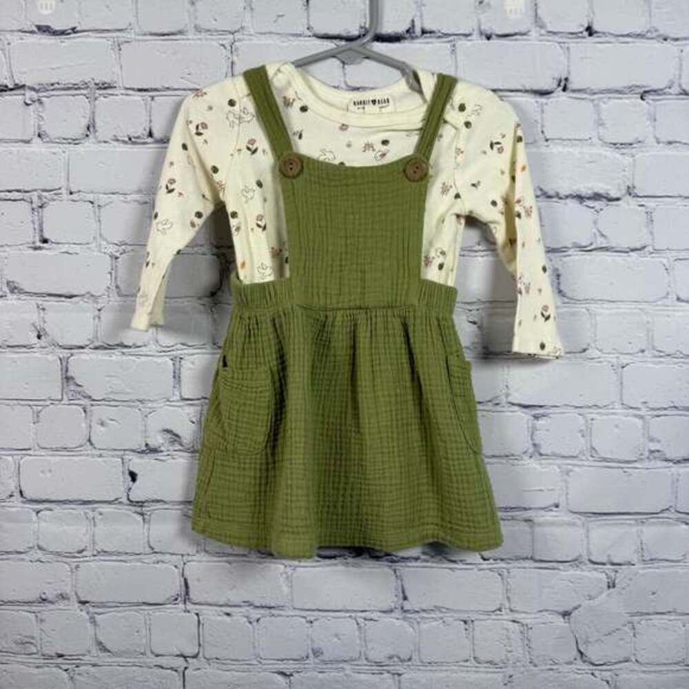 Rabbit + Bear Gauze Jumper with Matching Onesie Size 18 Months